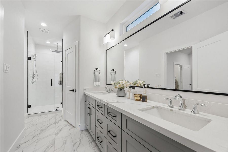 Furnished interior view inside a new home in , Houston (Image 25).