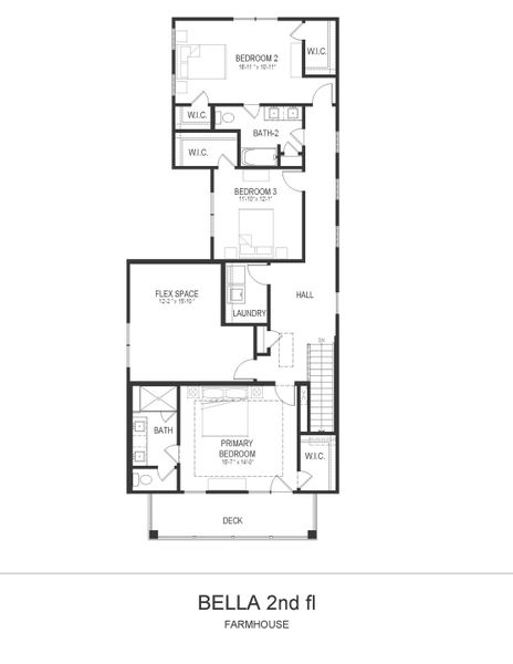 Bella 2nd Floor with Deck
