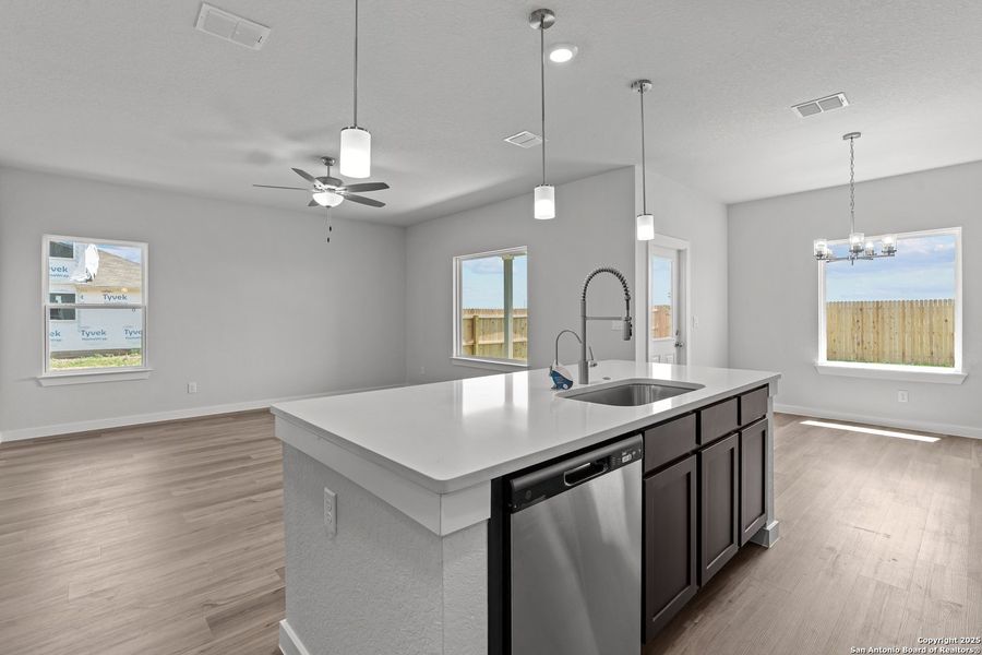 Furnished interior view inside a new home in Weltner Farms 50’s, New Braunfels (Image 3).