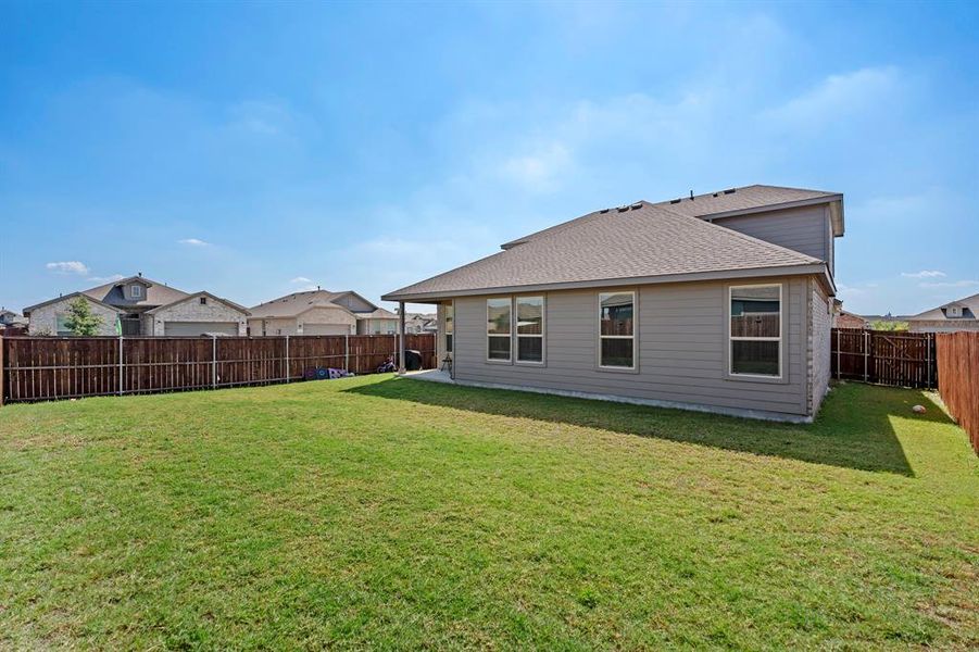 Exterior details and patio area of a home in , Haslet (Image 1). Exterior details and patio area of a home in , Haslet (Image 1).
