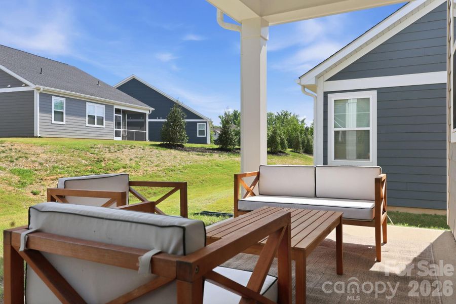 Exterior details and patio area of a home in , Cornelius (Image 4). Exterior details and patio area of a home in , Cornelius (Image 4).