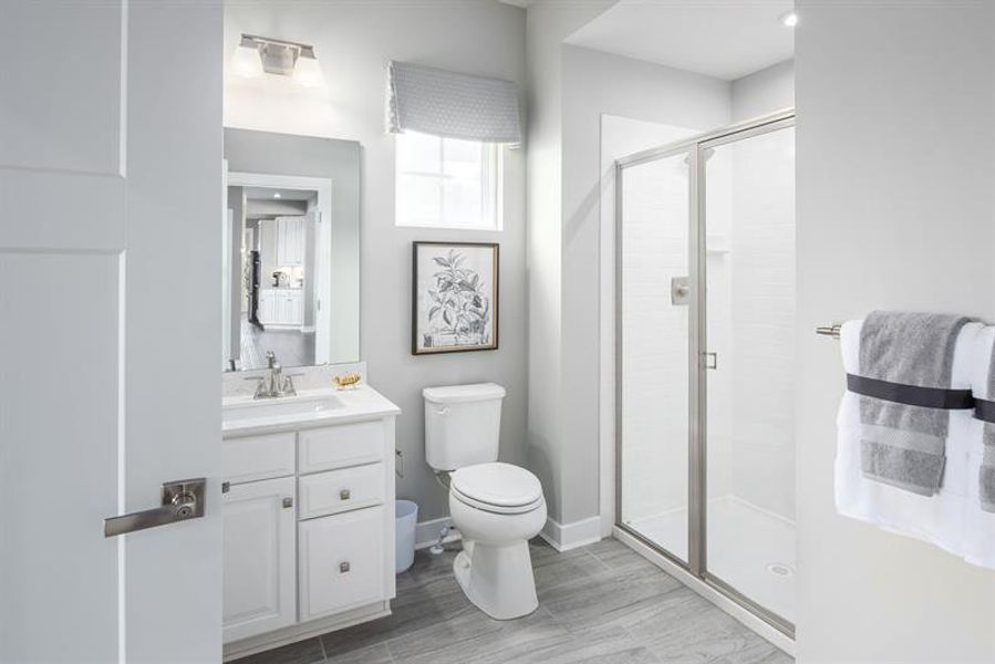 Representative furnished interior of a home built from the Versailles by Ryan Homes in Eagles Crest, Cornelia (Image 11).