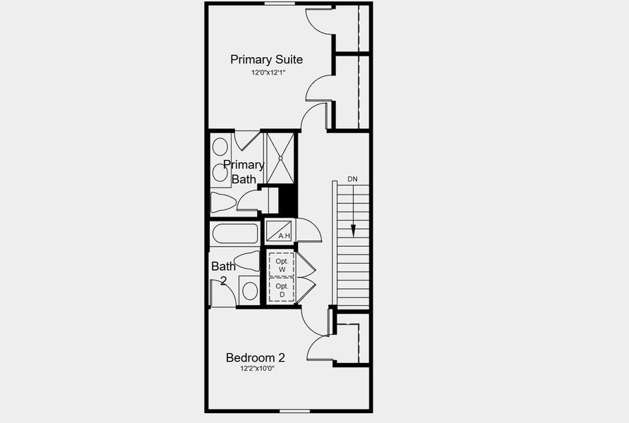 2D floor plan layout for the Hazel by Taylor Morrison in The Towns at Skye Ranch, Sarasota, FL (Image 6). 2D floor plan layout for the Hazel by Taylor Morrison in The Towns at Skye Ranch, Sarasota, FL (Image 6).