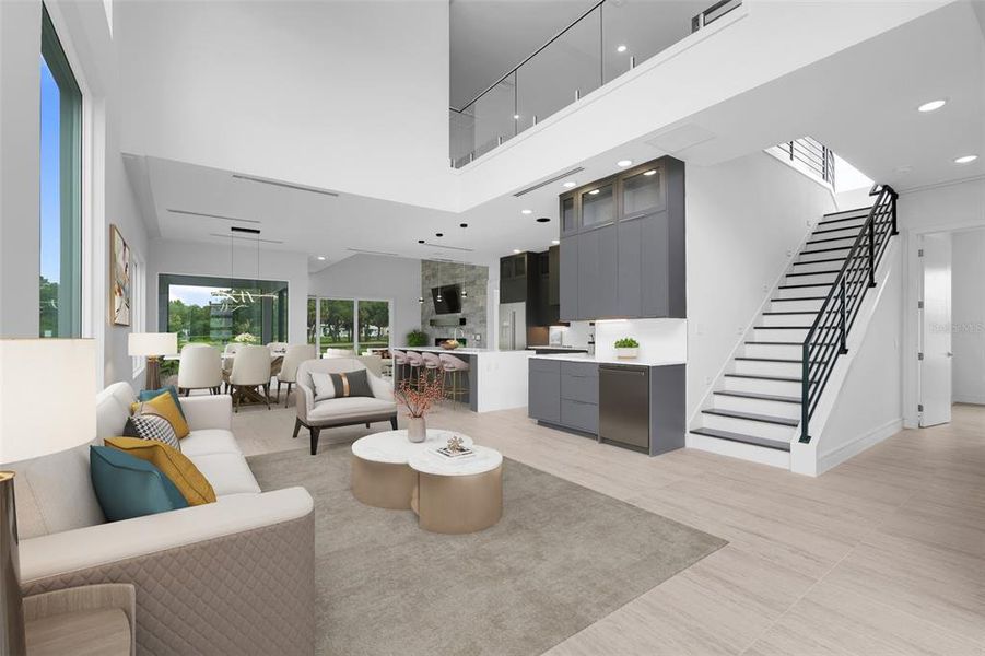 Furnished interior view inside a new home in Hampton Green at Providence, Davenport (Image 8).