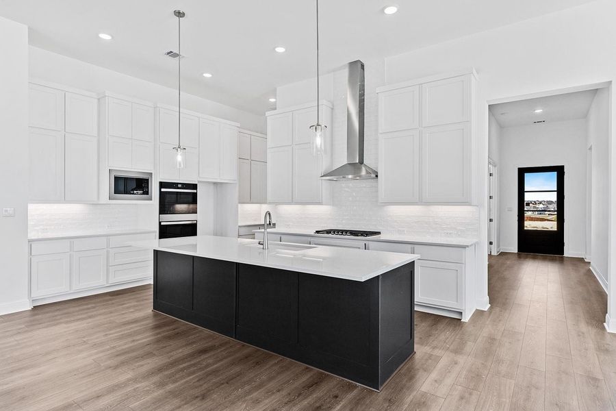 Furnished interior view inside a new home in Lariat - 70', Liberty Hill (Image 5).