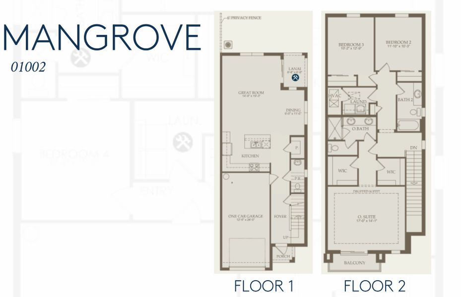 2D floor plan layout of this home in Coral Edge, Margate, FL (Image 3).