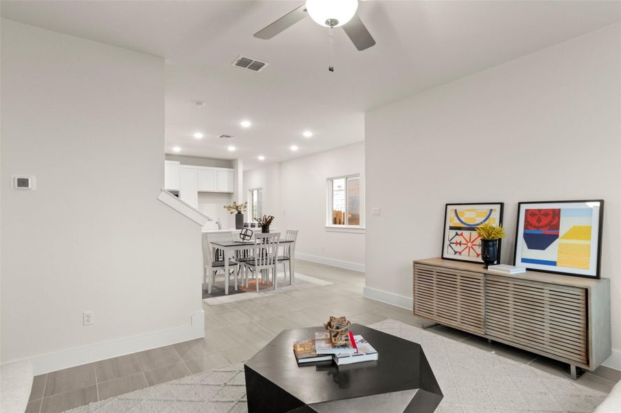 Furnished interior view inside a new home in Saddle Creek Twinhomes, Georgetown (Image 7).