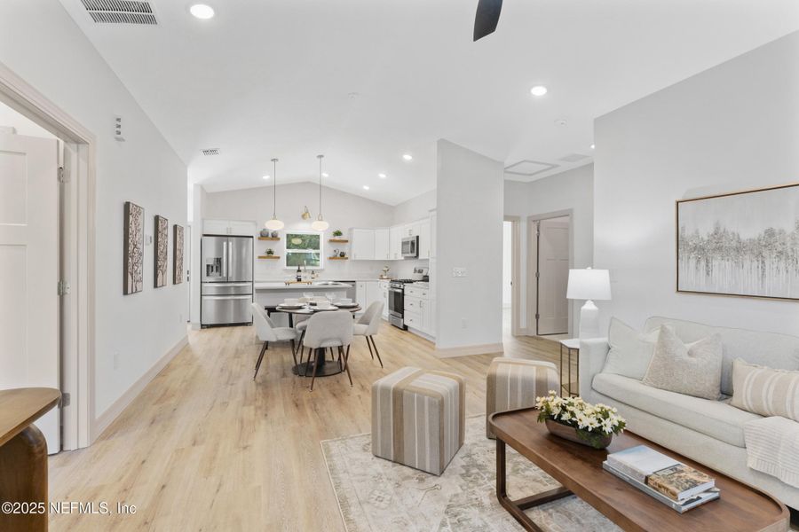 Furnished interior view inside a new home in , San Mateo (Image 17). Furnished interior view inside a new home in , San Mateo (Image 17).