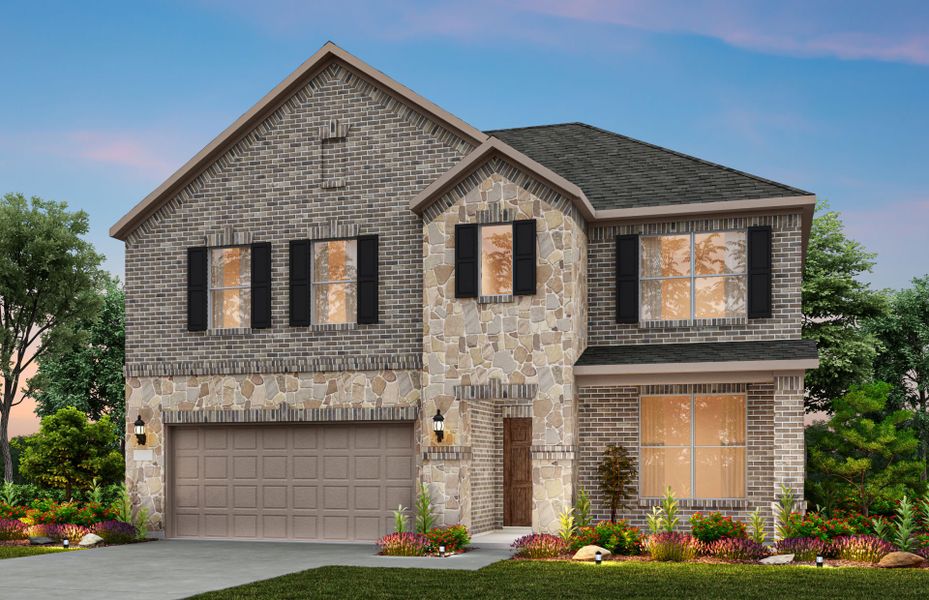 Representative exterior photo of a completed home built from the Sondra by Pulte Homes in Ribbonwood, Aubrey, TX (Image 25).