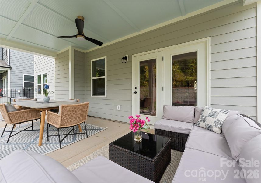 Exterior details and patio area of a home in Avienmore, Charlotte (Image 28).