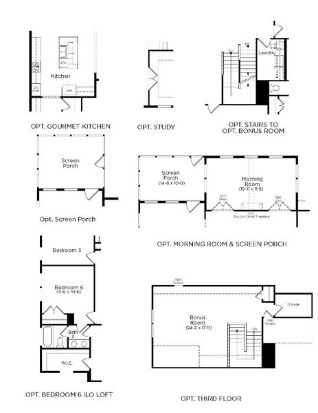 2D floor plan layout for the Stonehaven  II by DRB Homes in Oak Bend, James Island, SC (Image 7).