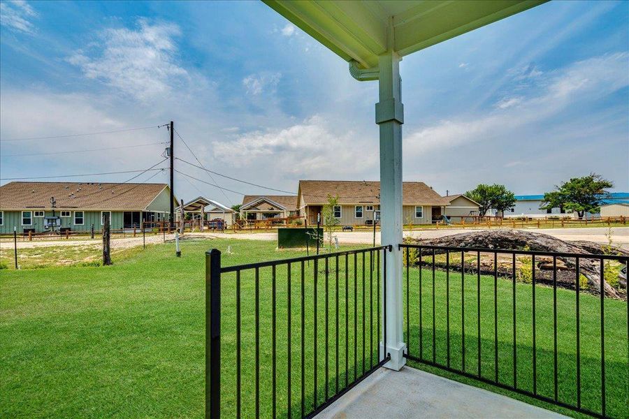 Patio off of living room/kitchen Patio off of living room/kitchen
