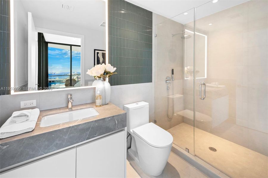 Furnished interior view inside a new home in , Miami Beach (Image 11).