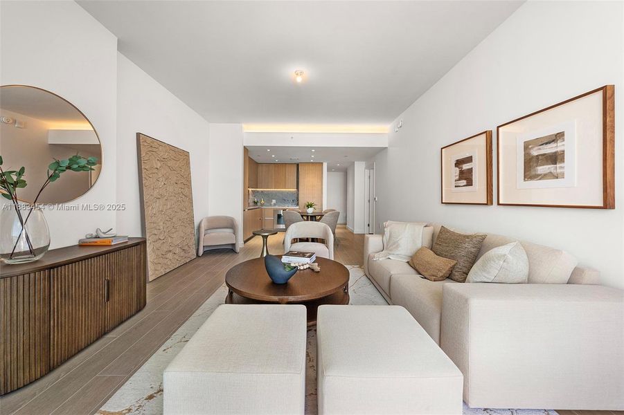 Furnished interior view inside a new home in , Miami Beach (Image 11).