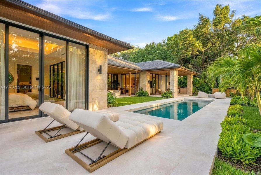 Exterior details and patio area of a home in , Miami (Image 3). Exterior details and patio area of a home in , Miami (Image 3).