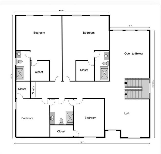 2D floor plan layout of this home in , Buford, GA (Image 1). 2D floor plan layout of this home in , Buford, GA (Image 1).