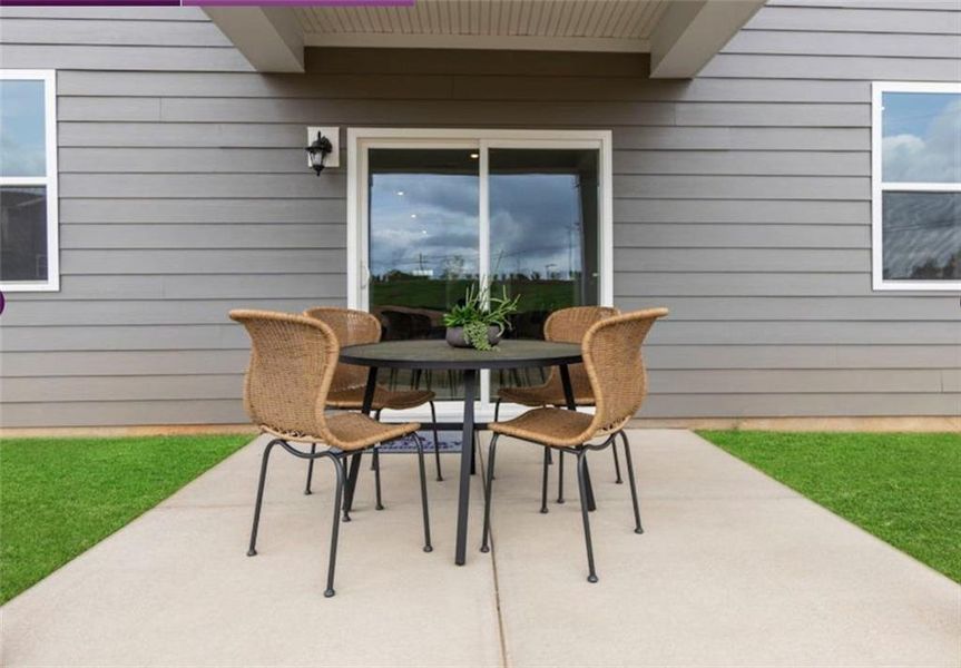 Exterior details and patio area of a home in Reserve at Gum Springs, Jefferson (Image 3).