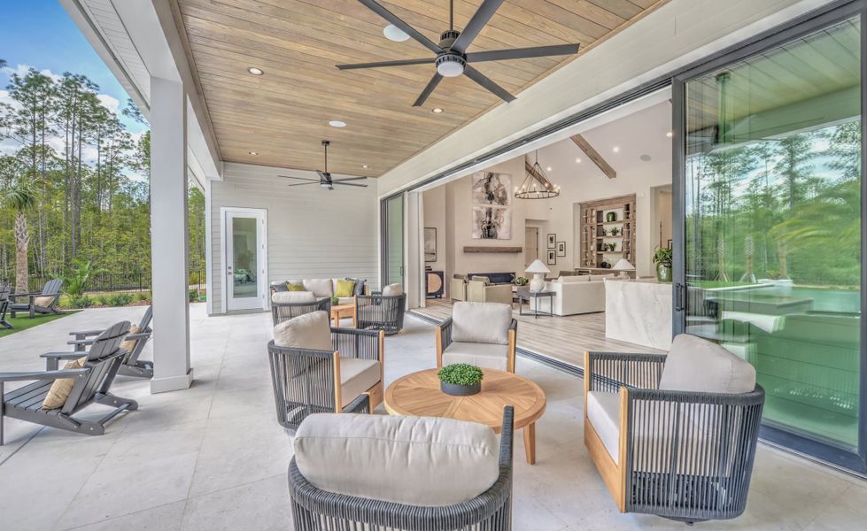 Exterior details and patio area of a home in SilverLeaf, St. Augustine (Image 28). Exterior details and patio area of a home in SilverLeaf, St. Augustine (Image 28).