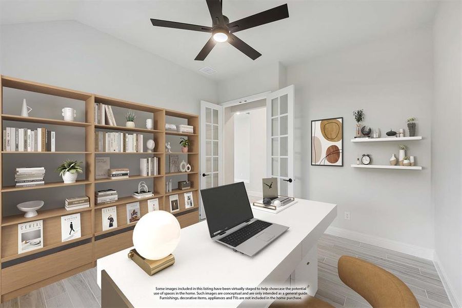 Furnished interior view inside a new home in Sunrise at Garden Valley, Waxahachie (Image 9).