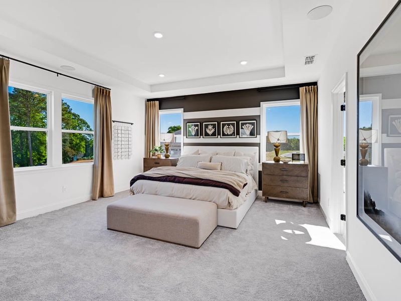Representative furnished interior of a home built from the Essex by Taylor Morrison in Bailey Fence, Dacula (Image 7).