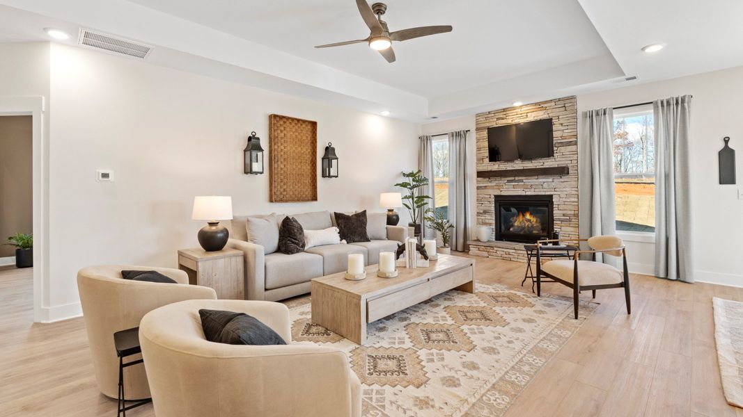 Furnished interior view inside a new home in Pelham Crossing Single Family Homes, Greenville (Image 11).