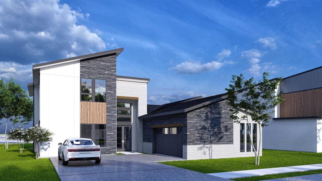 Front exterior of a new home in , Rowlett, TX, highlighting curb appeal (Image 6).