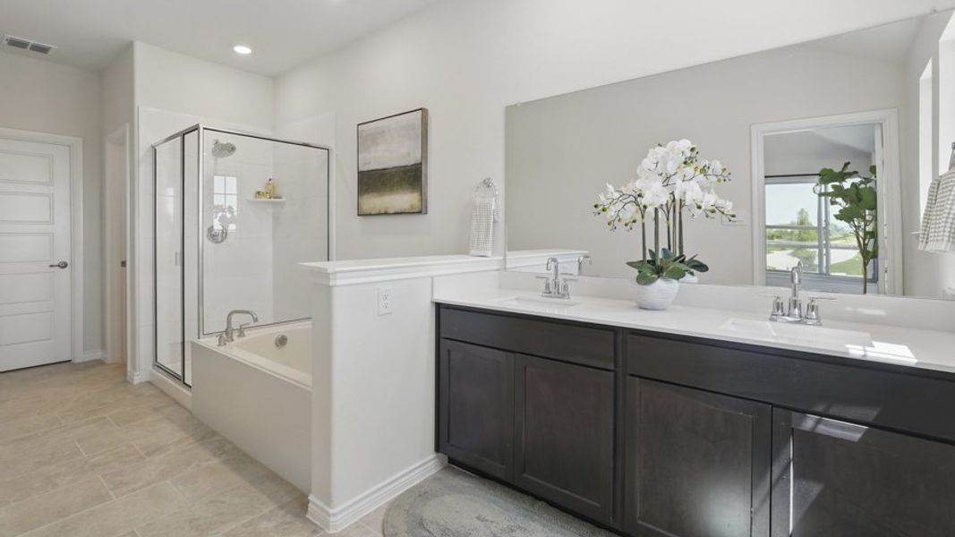 Furnished interior view inside a new home in Liberty Crossing, Royse City (Image 15).