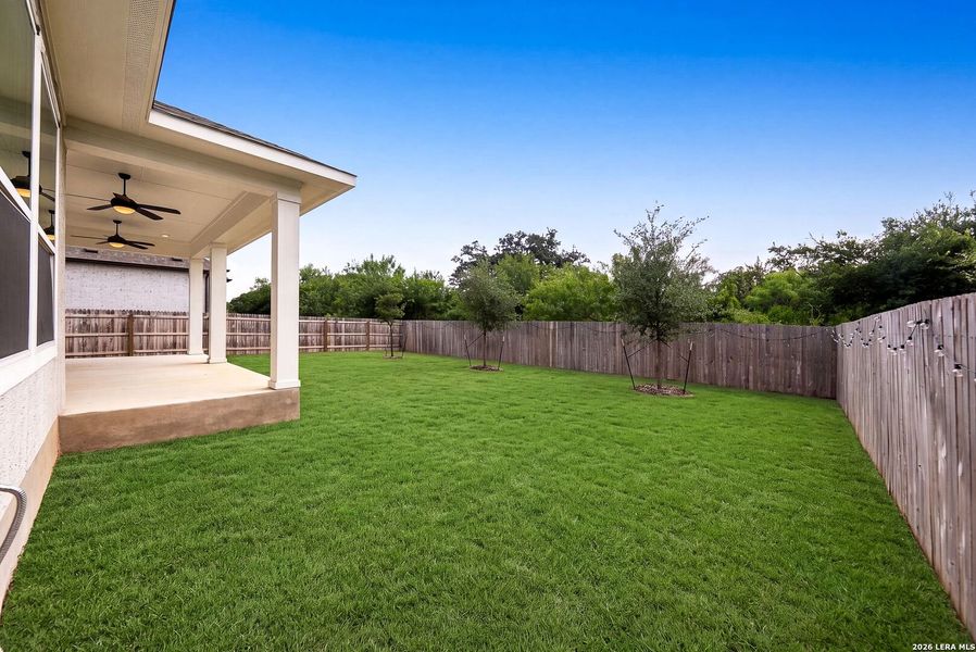 Exterior details and patio area of a home in Davis Ranch 60', San Antonio (Image 4).