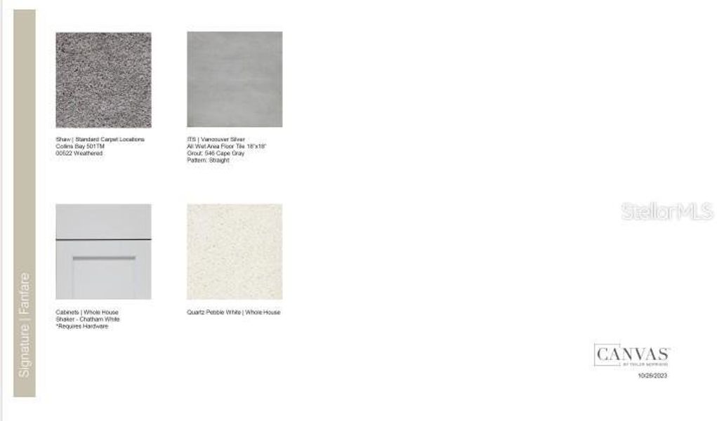 Sample of building materials used in homes in The Townhomes at Skye Ranch, Sarasota (Image 20).