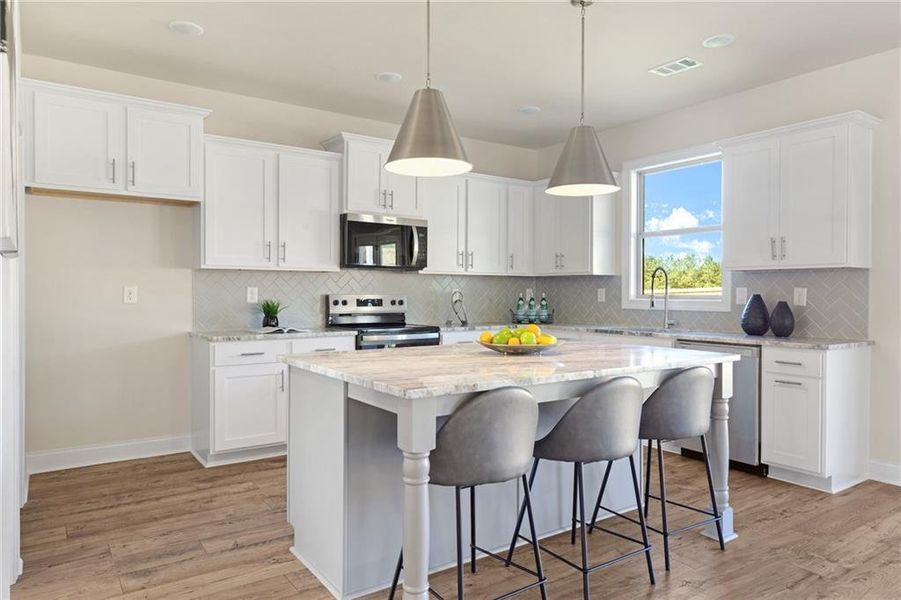 Furnished interior view inside a new home in , Buford (Image 10).