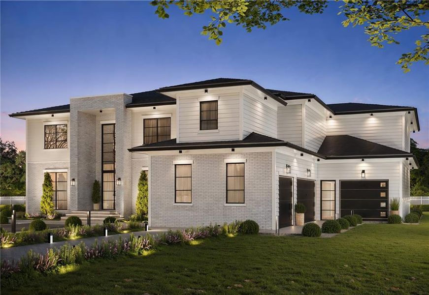 Front exterior of a new home in , Marietta, GA, highlighting curb appeal (Image 2). Front exterior of a new home in , Marietta, GA, highlighting curb appeal (Image 2).