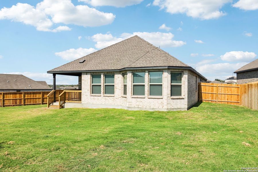 Exterior details and patio area of a home in Arcadia Ridge - Premier Series, San Antonio (Image 27). Exterior details and patio area of a home in Arcadia Ridge - Premier Series, San Antonio (Image 27).