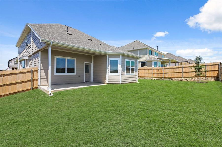 Front exterior of a new home in Rocky Creek Crossing, Fort Worth, TX, highlighting curb appeal (Image 2). Front exterior of a new home in Rocky Creek Crossing, Fort Worth, TX, highlighting curb appeal (Image 2).