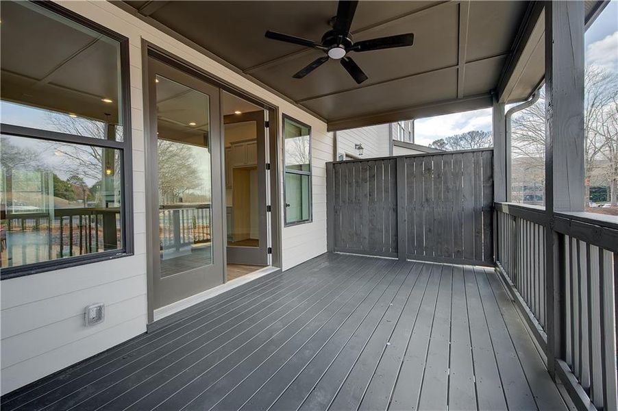 Exterior details and patio area of a home in Barrett Pointe, Kennesaw (Image 3).
