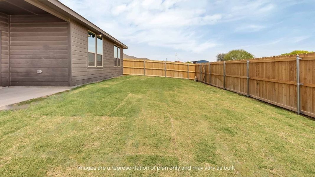 Representative exterior details of a home built from the Cali by D.R. Horton in Mustang Ridge, Andrews (Image 22).