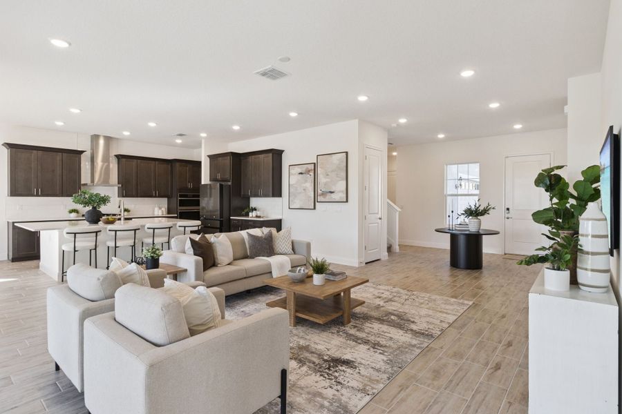 Representative furnished interior of a home built from the Yosemite II by Park Square Residential in The Sanctuary at Seaire, Parrish (Image 13). Representative furnished interior of a home built from the Yosemite II by Park Square Residential in The Sanctuary at Seaire, Parrish (Image 13).