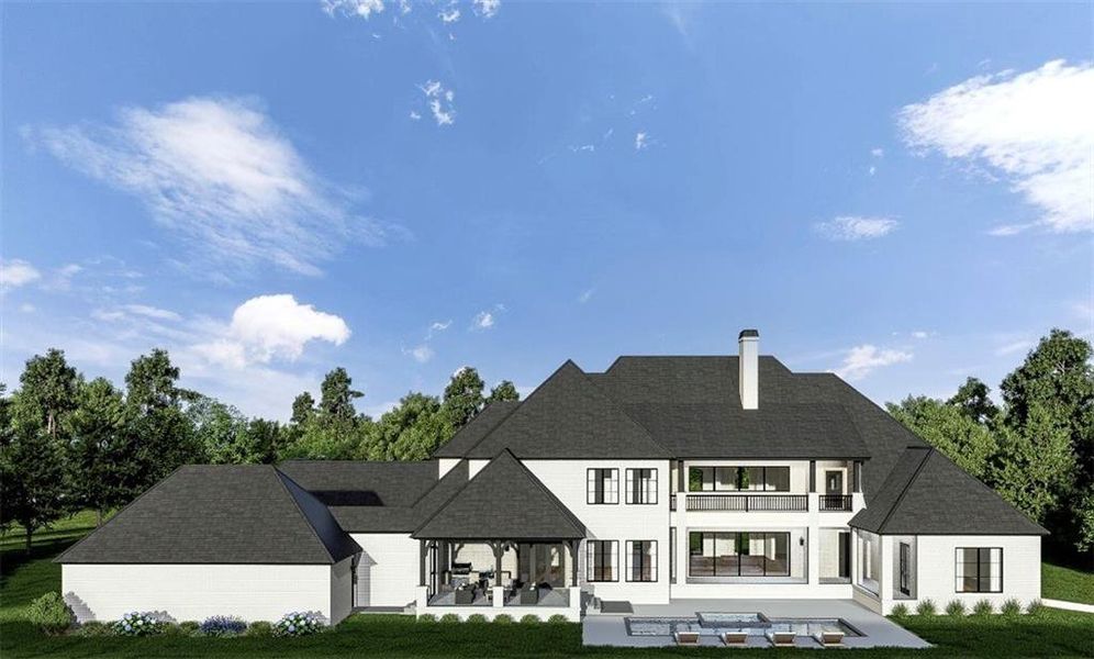 Front exterior of a new home in , Alpharetta, GA, highlighting curb appeal (Image 15).