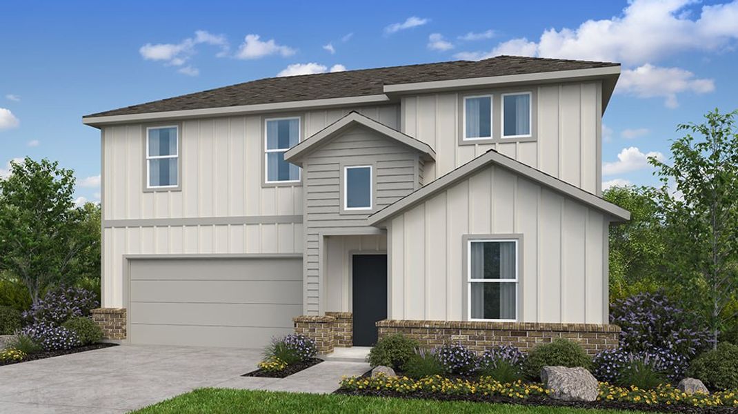 Representative exterior photo of a completed home built from the Cedar Park by Taylor Morrison in River Ridge, Crandall, TX (Image 15). Representative exterior photo of a completed home built from the Cedar Park by Taylor Morrison in River Ridge, Crandall, TX (Image 15).