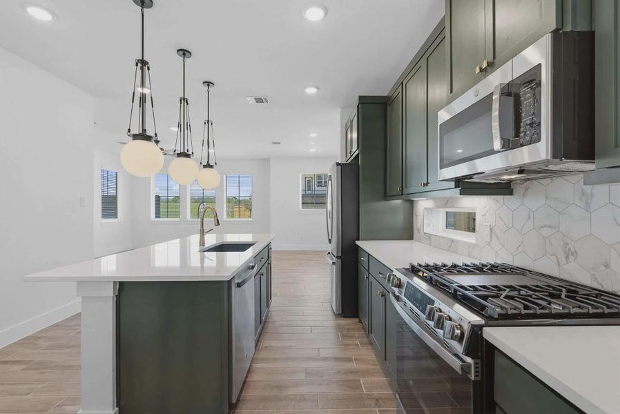 Representative furnished interior of a home built from the Dillon by Chesmar Homes in Sienna Courtyard, Missouri City (Image 6).