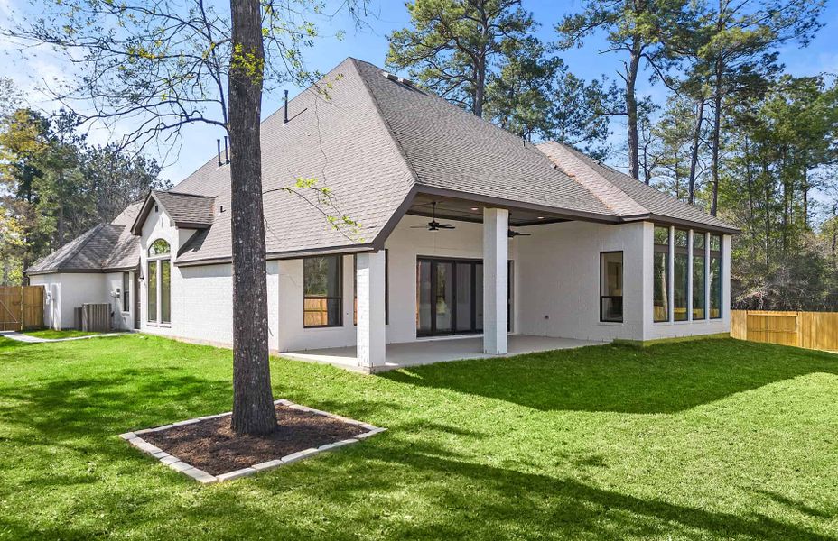 Representative exterior details of a home built from the 3546 by Ravenna Homes in The Woodlands Hills 65′, Willis (Image 21).