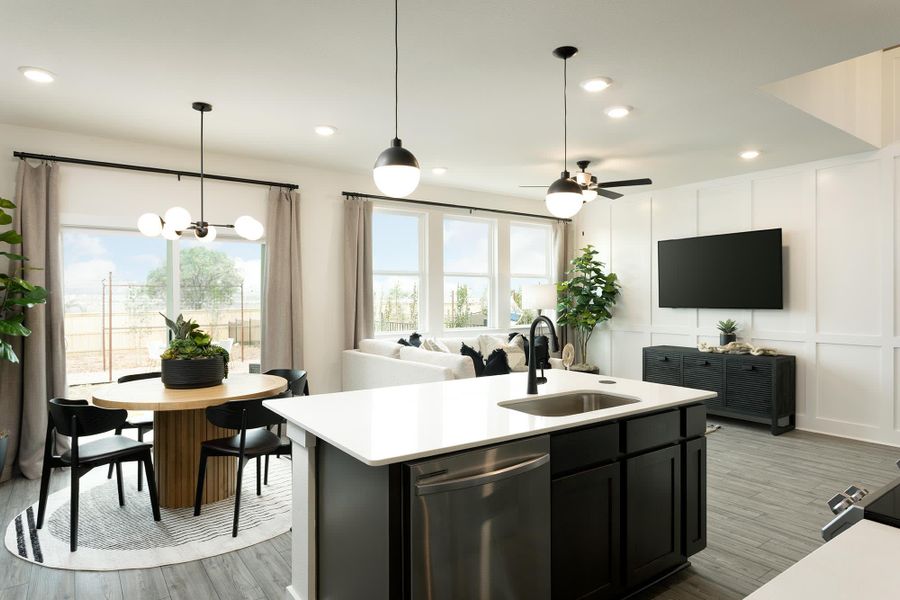 Kitchen & Great Room | Rachelle at Avery Centre in Round Rock, TX by Landsea Homes