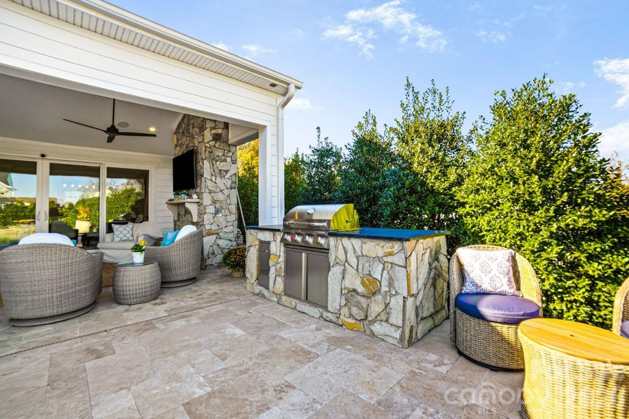 Exterior details and patio area of a home in , Huntersville (Image 22).