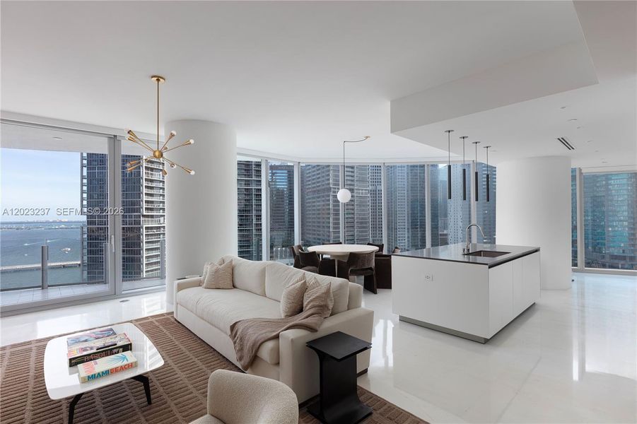 Furnished interior view inside a new home in , Miami (Image 6). Furnished interior view inside a new home in , Miami (Image 6).