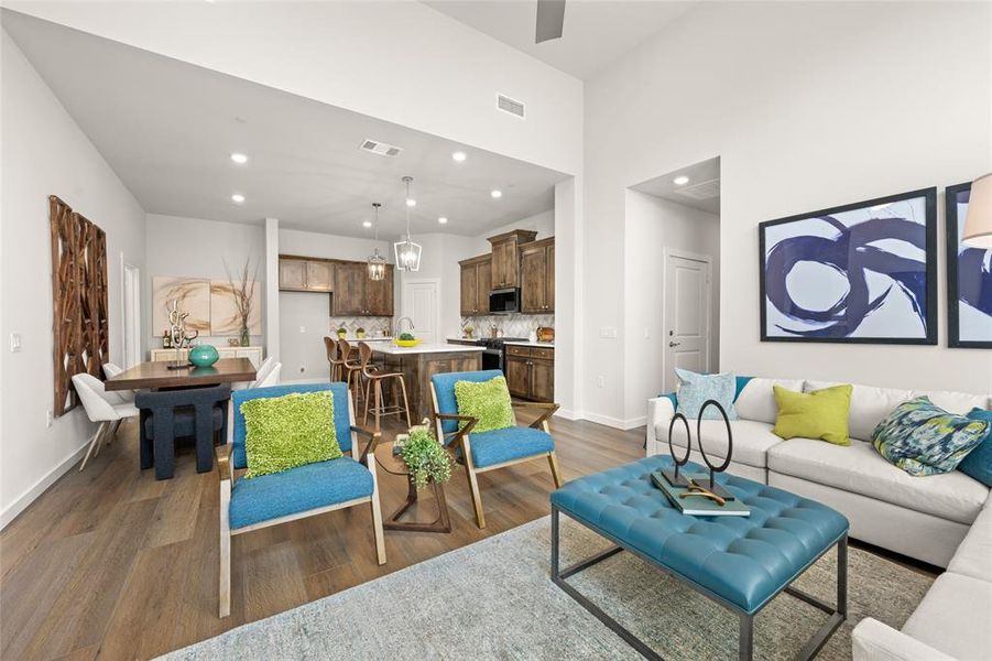 Furnished interior view inside a new home in Mira Lagos, Grand Prairie (Image 8). Furnished interior view inside a new home in Mira Lagos, Grand Prairie (Image 8).