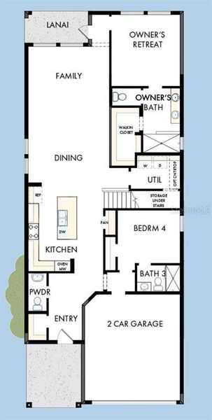 2D floor plan layout of this home in Chapel Crossings - Garden Series, Wesley Chapel, FL (Image 2). 2D floor plan layout of this home in Chapel Crossings - Garden Series, Wesley Chapel, FL (Image 2).