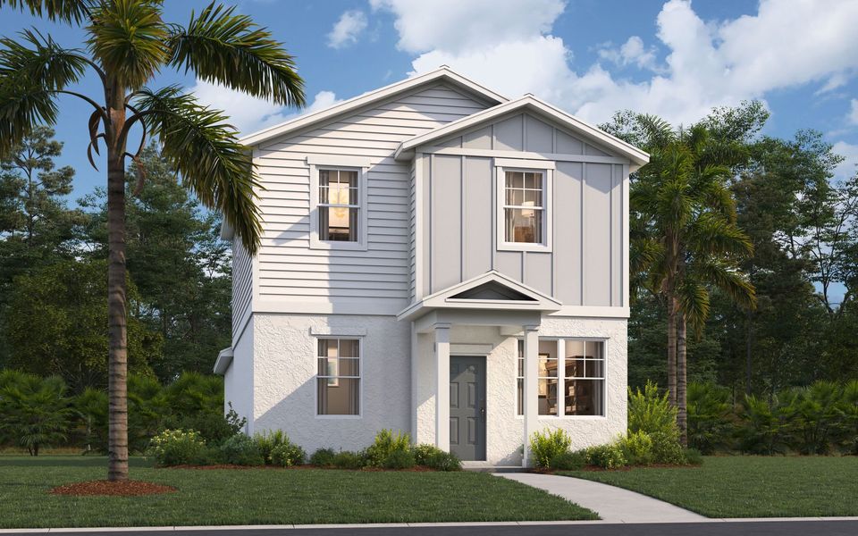 Representative exterior photo of a completed home built from the Logan by Stanley Martin Homes in Brack Ranch, St. Cloud, FL (Image 23). Representative exterior photo of a completed home built from the Logan by Stanley Martin Homes in Brack Ranch, St. Cloud, FL (Image 23).