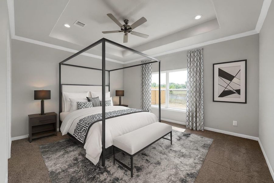 Furnished interior view inside a new home in Lexington Heights 50', Willis (Image 11). Furnished interior view inside a new home in Lexington Heights 50', Willis (Image 11).