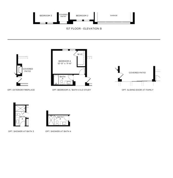 2D floor plan layout for the Connor by Southgate Homes in Painted Tree 60' Series, McKinney, TX (Image 3). 2D floor plan layout for the Connor by Southgate Homes in Painted Tree 60' Series, McKinney, TX (Image 3).