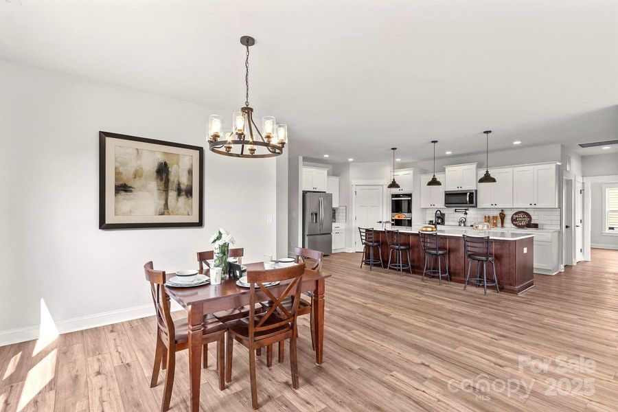 Three Dining areas in the home.