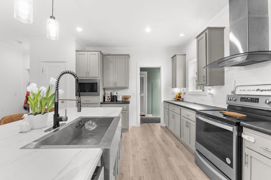 Furnished interior view inside a new home in , Cross (Image 3). Furnished interior view inside a new home in , Cross (Image 3).